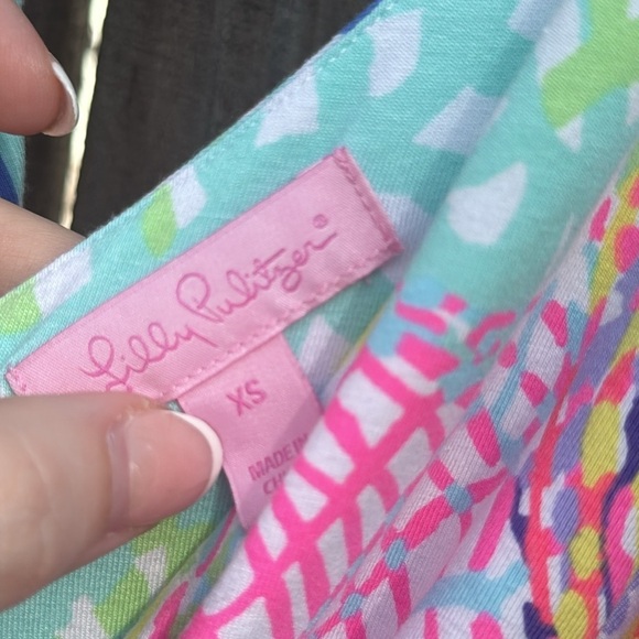 Lilly Pulitzer SLOANE MAXI DRESS Roar Of The Seas Multi Floral Coral Sz XS - Picture 5 of 6